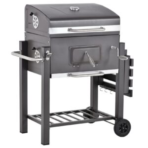 Outsunny Charcoal Grill BBQ with Built-in Thermometer
