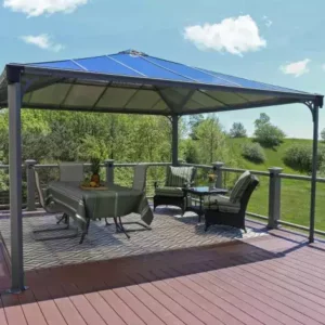 Palram - Canopia 14'x 14' Palermo 4300 Metal Garden Gazebo