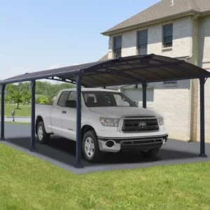 Palram - Canopia 12' x 21' Aluminium Curved Carport Arcadia 6400 Grey