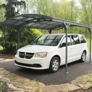 Palram - Canopia 10' x 16' Aluminium Curved Carport Verona Atlas 5000 Grey