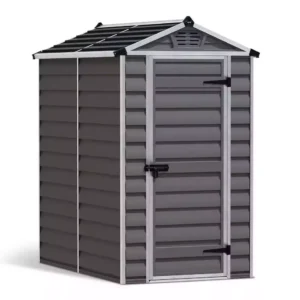 Palram 4x6 Canopia Skylight Plastic Apex Shed - Dark Grey