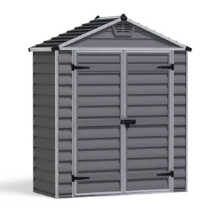 Palram 6x3 Canopia Skylight Plastic Apex Shed - Dark Grey