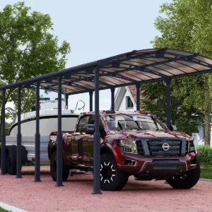 Palram - Canopia 12' x 42' Aluminium Carport 12700- Alpine Grey