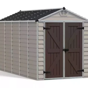 Palram 6x12 Canopia Skylight Plastic Apex Shed - Tan