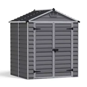 Palram 6x5 Canopia Skylight Plastic Apex Shed - Dark Grey