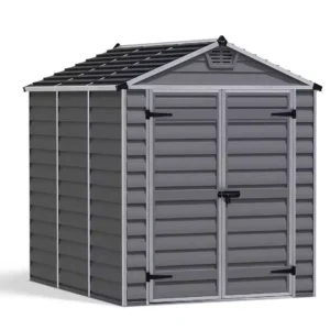Palram 6x8 Canopia Skylight Plastic Apex Shed - Dark Grey