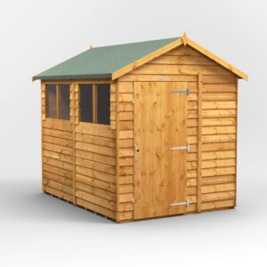 Power 8'x6' Overlap Timber Apex Shed (window or windowless) (single or double door)
