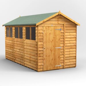 Power 12'x6' Overlap Timber Apex Shed (window or windowless) (single or double door)