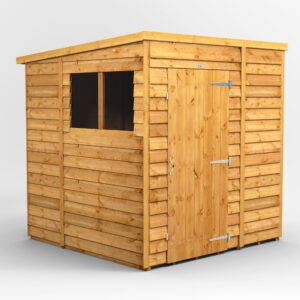 Power 6'x6' Overlap Timber Pent Shed (window or windowless) (single or double door)
