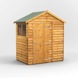 Power 4'x6' Overlap Timber Apex Shed (window or windowless) (single or double door)