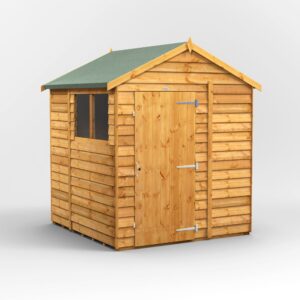 Power 6'x6' Overlap Timber Apex Shed (window or windowless) (single or double door)
