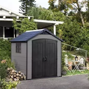 Keter 7.5'x7' Premier Heavy Duty Plastic Shed - Grey