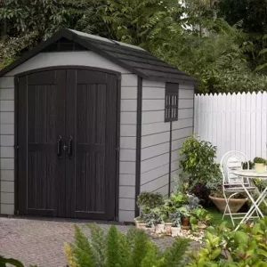Keter 7.5'x9' Premier Heavy Duty Plastic Shed - Grey