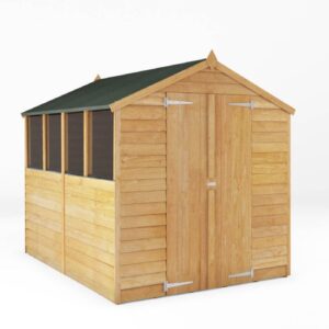 Mercia 8x6 Overlap Apex Timber Shed - Double Door