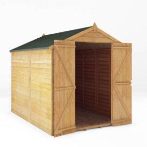 Mercia 8x6 Overlap Apex Timber Shed - Windowless Double Door