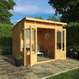 Mercia 8'x 8' Premium Helios Traditional Summerhouse - Curved Roof