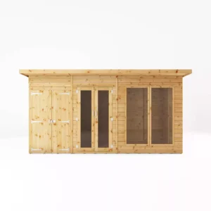 Mercia 14'x 6' Maine Pent Timber Summerhouse and Side Shed