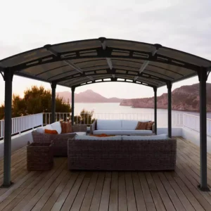 Palram -Canopia 11' x 17' Tuscon 5000 Metal Gazebo - Grey