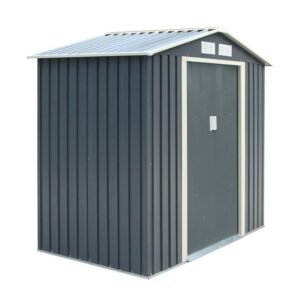 Trentvale 6x4 Metal Apex Shed Dark Grey