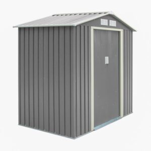 Trentvale 6x4 Metal Apex Shed Light Grey