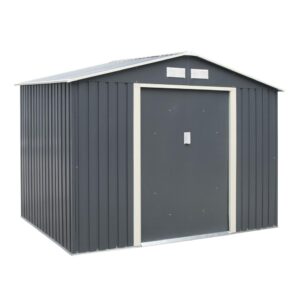 Trentvale 8x6 Metal Apex Shed Dark Grey