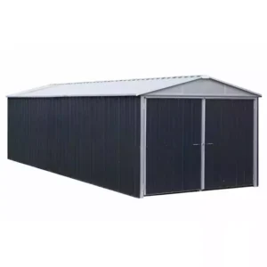 Yardmaster 10' x 17' Metal Garage - Stone Grey