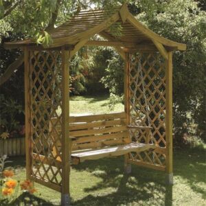 Rowlinson Dartmouth Swing Seat Timber Arbour
