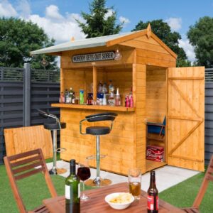 Rowlinson Timber 6'x6' Shiplap Garden Bar Shed