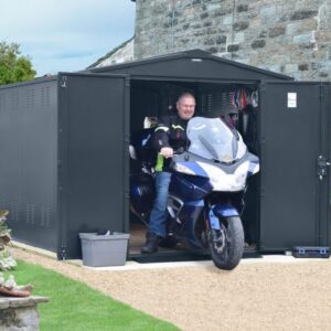 Asgard 7'x14'5" Gladiator Heavy Duty Metal Motorcycle Storage Garage - with 5 Point Locking System