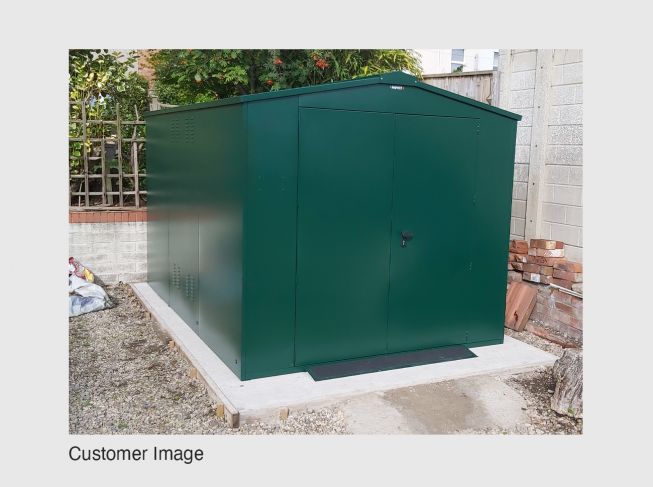 Asgard 7'x11' Gladiator Heavy Duty Metal Motorcycle Storage Garage - with 5 Point Locking System - Image 3