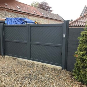 Readymade - Driveway Gate Diagonal 3250mmx2000mm Black or Grey