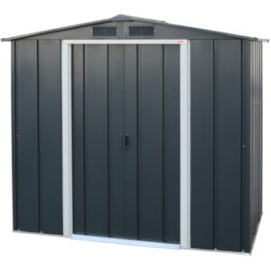 Sapphire 6x4 Metal Apex Garden Shed  Anthracite