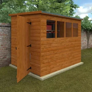Pro-Tect Timber 8'x6' Lean To Pent Shiplap Shed (Window or Windowless)