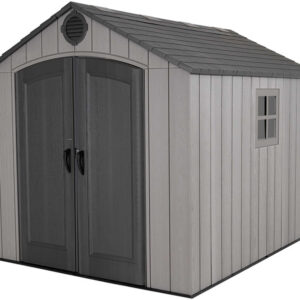 Lifetime 8x10 Limited Edition Heavy Duty Plastic Shed - Storm Dust (Complete Doors)