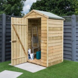 Rowlinson Timber 4'x3' Overlap Garden Apex Shed