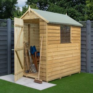 Rowlinson Timber 6'x4' Overlap Pressure Treated Apex Shed