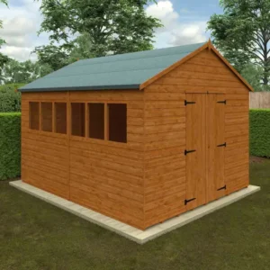 Pro-Tect Timber 12'x10' XL Shiplap Workshop Shed with Standard Framing (Window or Windowless)