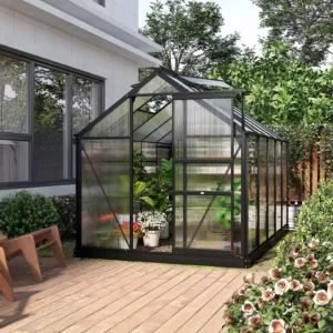 Outsunny 6'x10'  Clear Polycarbonate Greenhouse - Grey