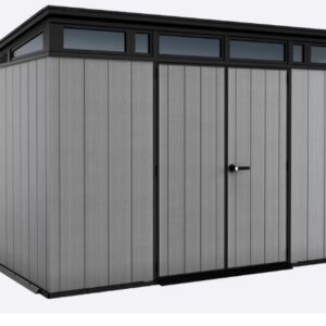 Keter 11'x 7' Artisan 2 Heavy Duty Plastic Pent Shed - New Look Grey