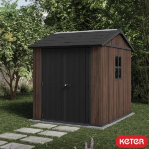 Keter 7' x 7.5' Rosewood Side Entry Plastic Shed