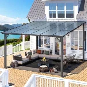 Pro-Tect 12x12 Freestanding Aluminium Heavy Duty Hardtop UPF Galvanized Pergola