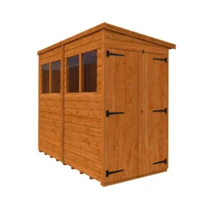 Pro-Tect Timber 8'x4' Double Door Flex Pent Shed - Express Delivery