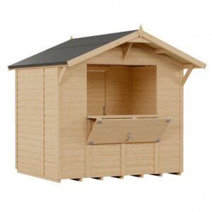Rowlinson 8' x 6' Timber Bertilo Loglap Market Stall Kiosk (Coming Soon)