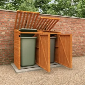 Pro-Tect Timber  5'x2.5' Double Bin Store - Express Delivery