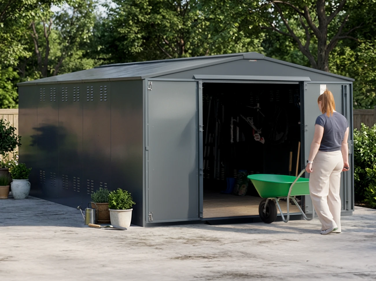 Asgard 10'x18' Garrison Plus Heavy Duty Metal Workshop Shed - with Installation ` - Image 18