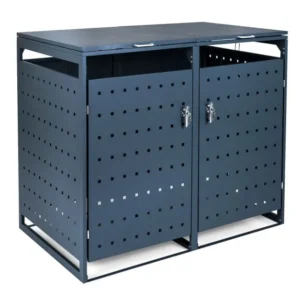 Pro-Tect 4.5'x 2' Modern Double Metal Wheelie Bin Enclosure