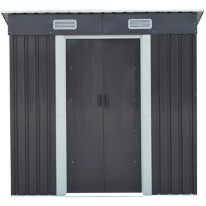 Living and Home 6x4 Pent Metal Shed - Charcoal Black (Expected Arrival Spring 2027)