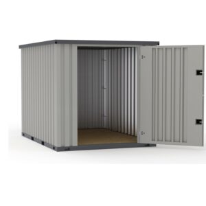 SafeTrade 6.5'x9' KDC+ Heavy Duty Metal Storage Container - Grey and Black