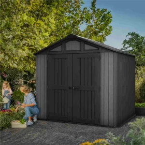 Keter 8'x8' Stronghold Heavy Duty Plastic Shed - Grey