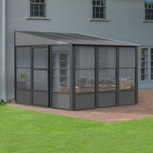 Sojag Charleston 10'x10'  ( 3m x 3m) Metal Lean-To Charleston Conservatory